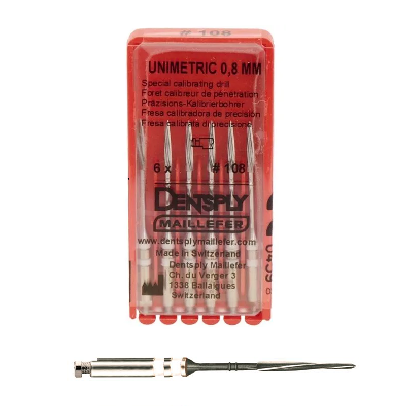 Изображение Дриль спец калибровочный 108 6шт Maillefer C021320010800 1 из 1