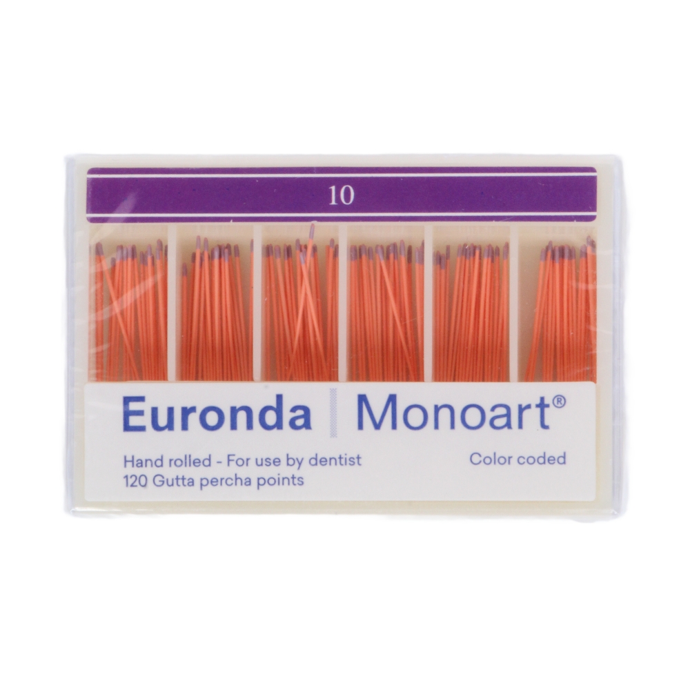 Изображение Штифты гуттаперчевые №10 Euronda, 120шт 1 из 2