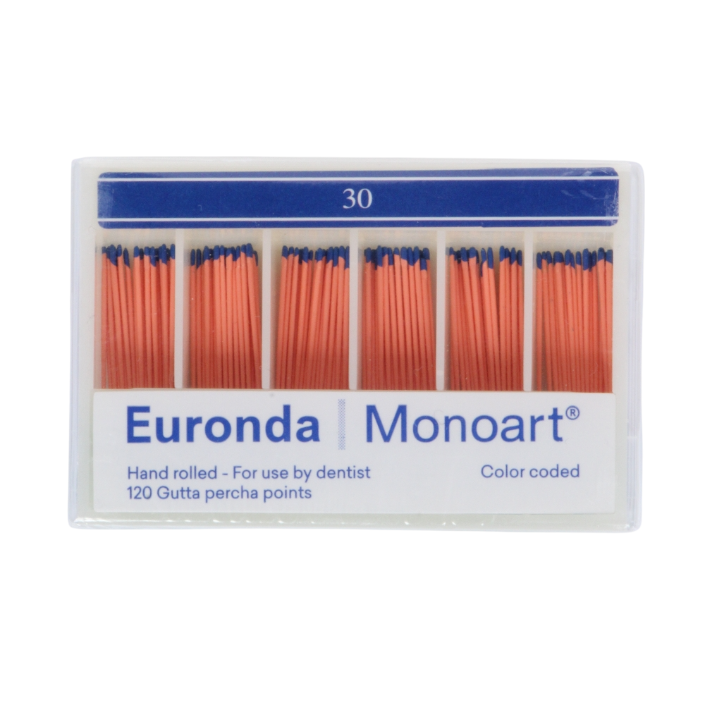 Изображение Штифты гуттаперчевые №30 Euronda, 120шт 1 из 2