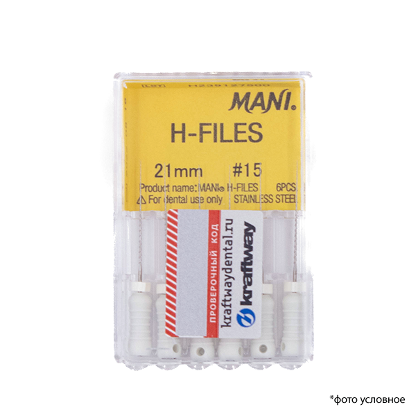 Изображение Н-файлы/H-Files 015/21мм 6шт Mani 1 из 1
