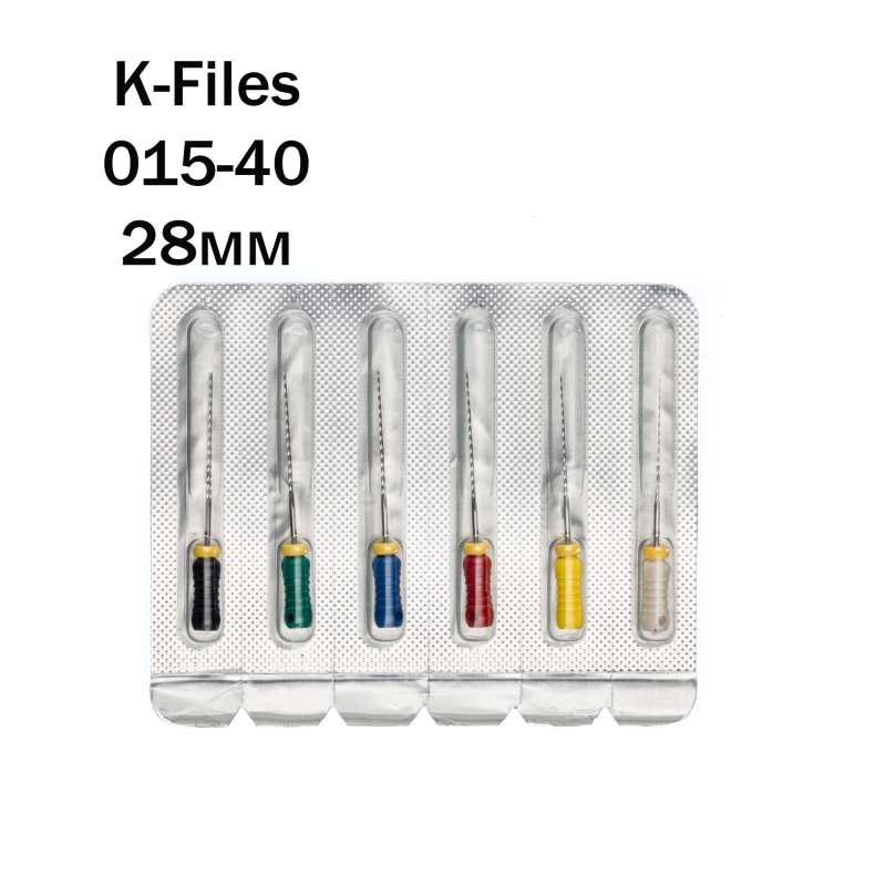 Изображение К-файлы / K-Files 015-40/28мм 6шт Pro-Endo P63028230 1 из 1