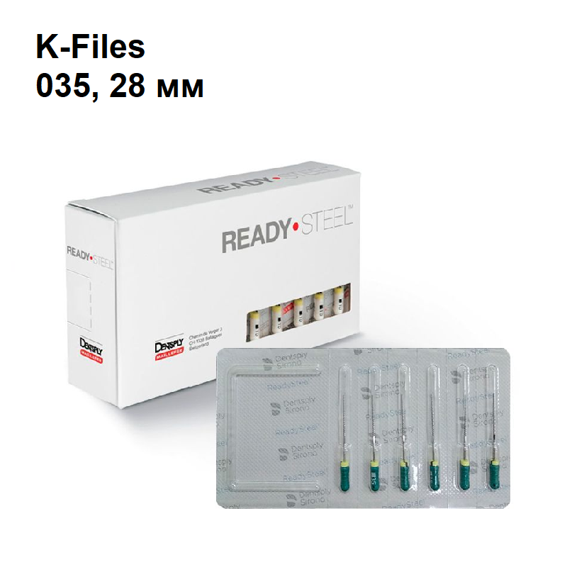 Изображение K-Files 035/28мм, 6 шт, ручной каналорасширитель 1 из 1