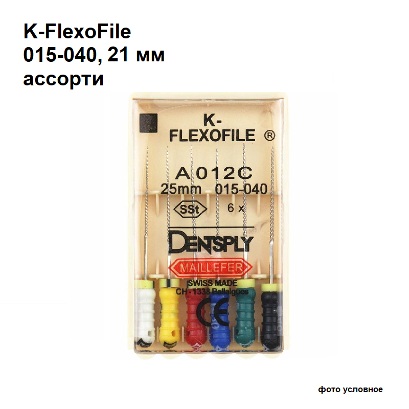 Изображение K-FlexoFiles 015-040/21мм, ассорти, 6 шт., ручной каналонаполнитель 1 из 1