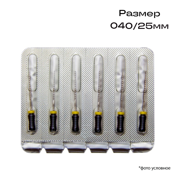 Изображение К-римеры / K-Reamer Pro-Endo, размер 040/25 мм, 6 шт 1 из 1
