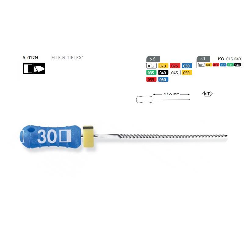 Изображение Нитифлекс / File Nitiflex 30/25мм 6шт Maillefer A012N02503000(12) 1 из 1