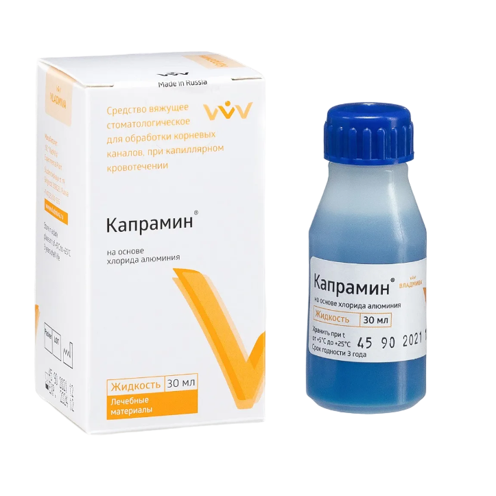 Изображение Капрамин - жидкость для остановки капиллярного кровотечения, 30 мл