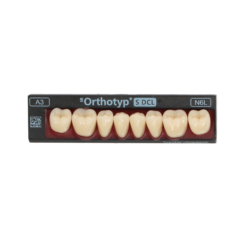 Изображение Зубы SR Orthotyp S DCL форма N6L, цвет A3, боковые нижние, 8шт.