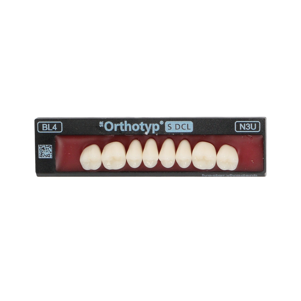 Изображение Зубы SR Orthotyp S DCL форма N3U, цвет BL4, боковые верхние, 8шт 1 из 1