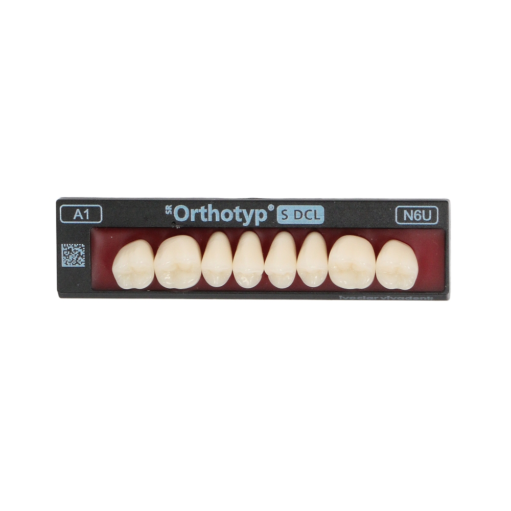 Изображение Зубы SR Orthotyp S DCL форма N6U, цвет A1, боковые верхние, 8шт