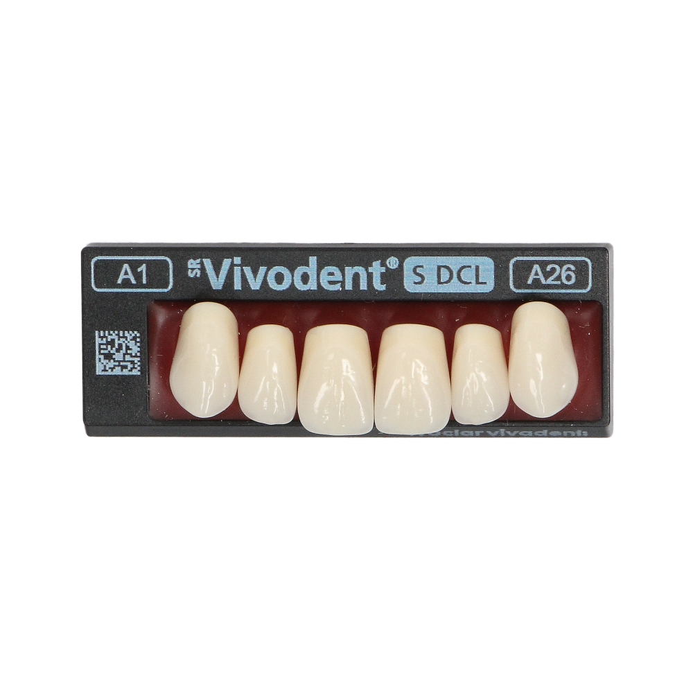 Изображение Зубы SR Vivodent S DCL форма A26, цвет A1, фронтальные верхние, 6шт 1 из 1