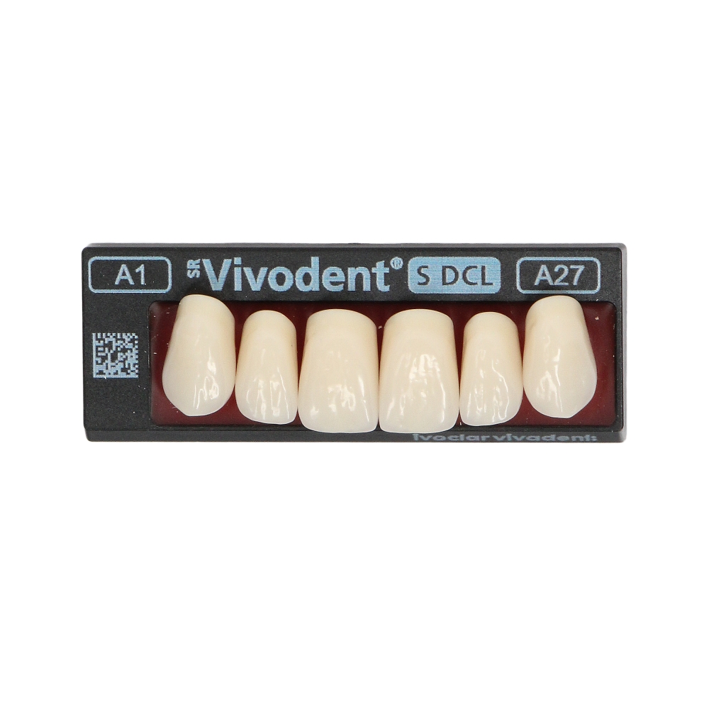 Изображение Зубы SR Vivodent S DCL форма A27, цвет A1, фронтальные верхние, 6шт 1 из 1