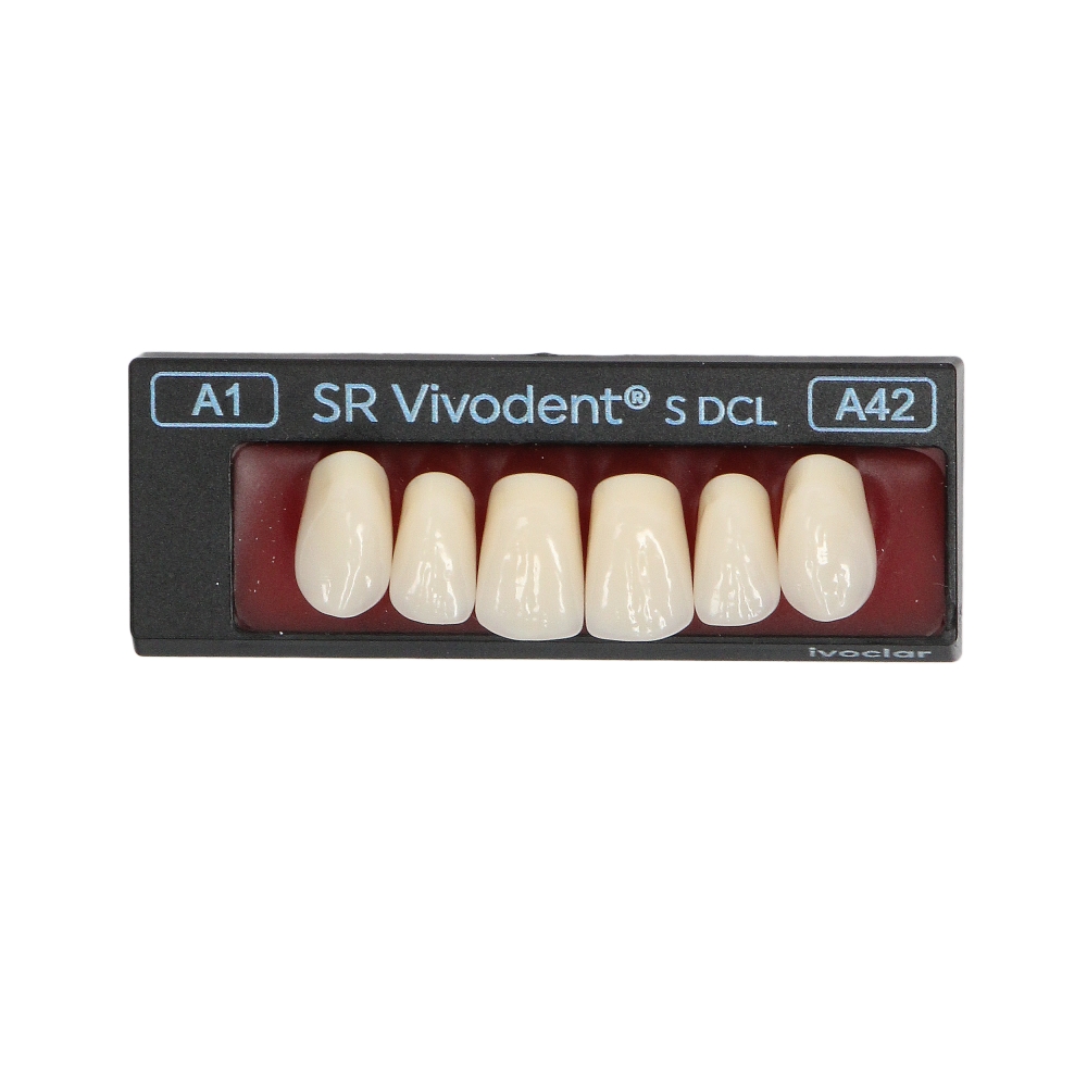 Изображение Зубы SR Vivodent S DCL форма A42, цвет A1,  фронтальные верхние, 6шт 1 из 1