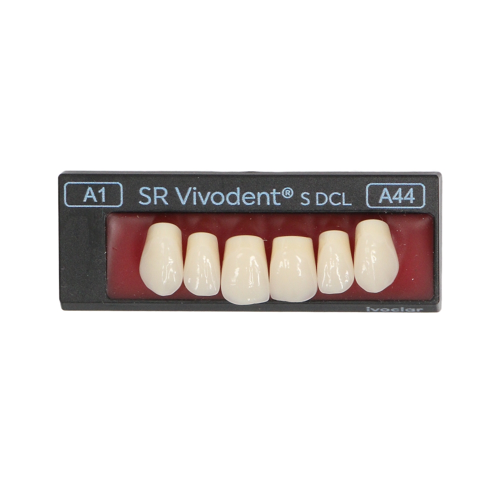 Изображение Зубы SR Vivodent S DCL форма A44, цвет A1, фронтальные верхние, 6шт 1 из 1