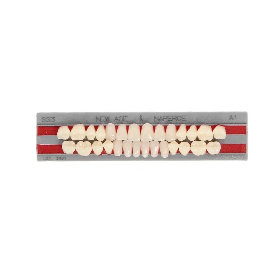 Изображение Зубы акриловые New Ace & Naperce цвет А1 фасон SS3/М30 1 из 1