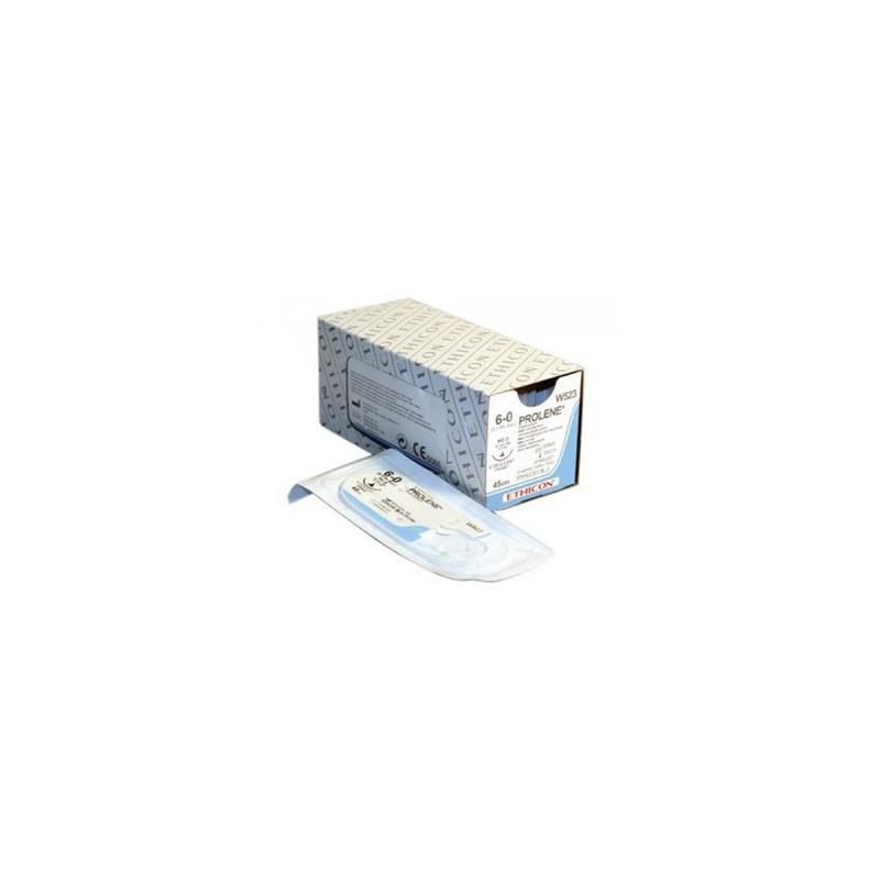 Изображение Пролен W523 6/0 (режущая PC-3 Prime 16мм, синяя 45 см, окр 3/8) 12 шт/упак 1 из 1