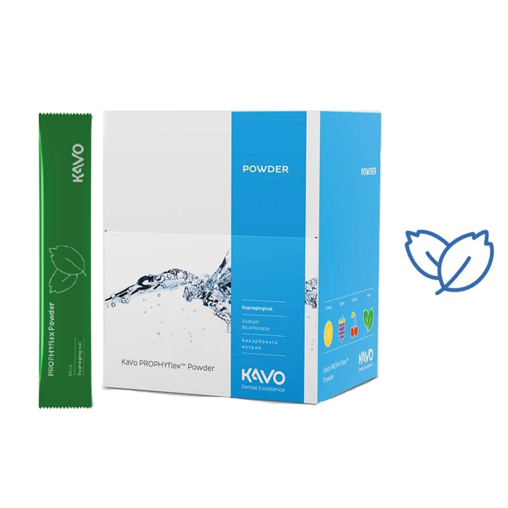 Изображение ПРОФИфлекс / PROPHYflex порошок бикарбоната натрия мята 1200гр в саше 80х15гр, 60-70мкм, KAVO 1.007.0017