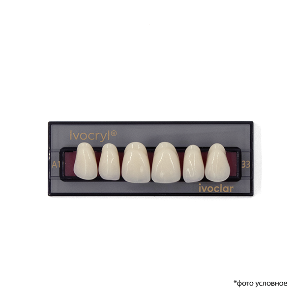 Изображение Зубы искуственные фронтальные верхние Ivocryl Set of 6 U OK33 A1 1 из 1