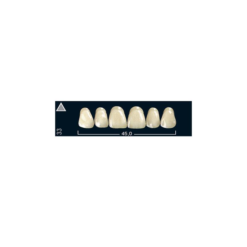 Изображение Зубы искуственные фронтальные верхние Ivocryl Set of 6 U OK33 A3 1 из 1