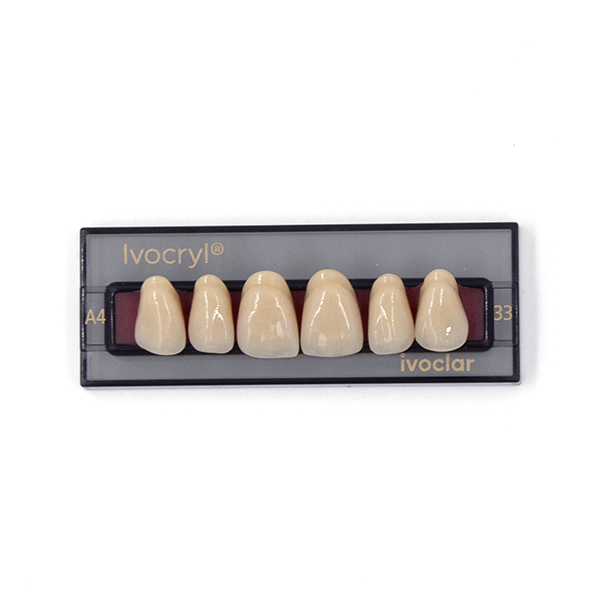 Изображение Зубы искуственные фронтальные верхние Ivocryl Set of 6 U OK33 A4 1 из 1