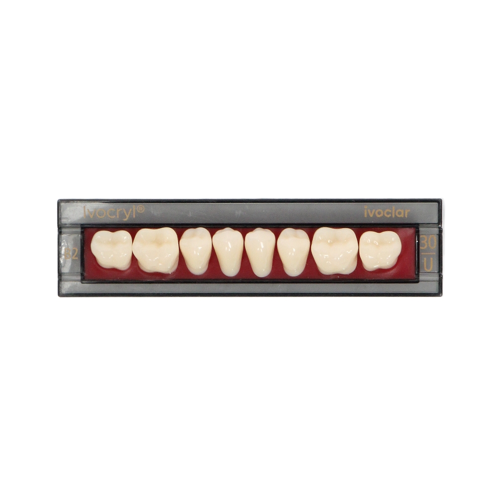 Изображение Зубы Ivocryl Set of 8, размер 30, цвет B2, искусственные боковые нижние. 8шт 1 из 2