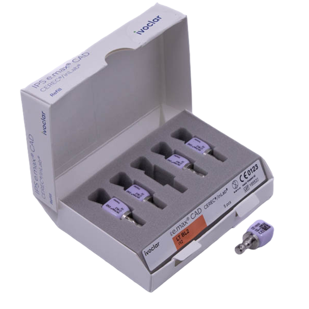 Изображение IPS e.max CAD оттенок LT BL2, емакс блоки из стеклокерамики для CEREC и InLab, размер I12, 5шт. 1 из 2