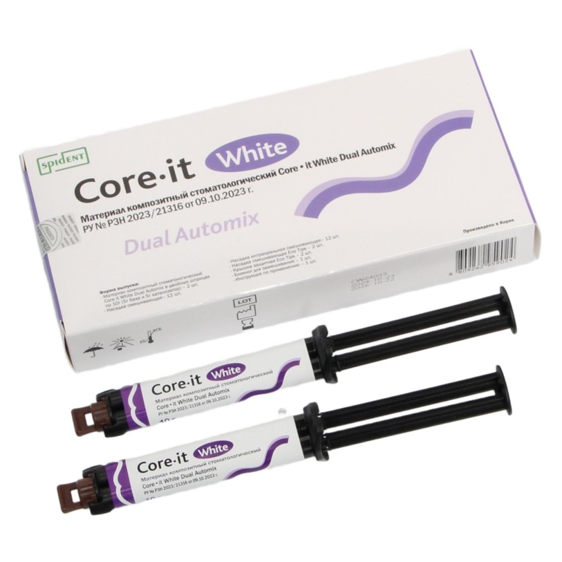 Изображение Кор ИТ Дуал / Core IT Dual белый шприц 2*10гр 2111WH 3 из 3