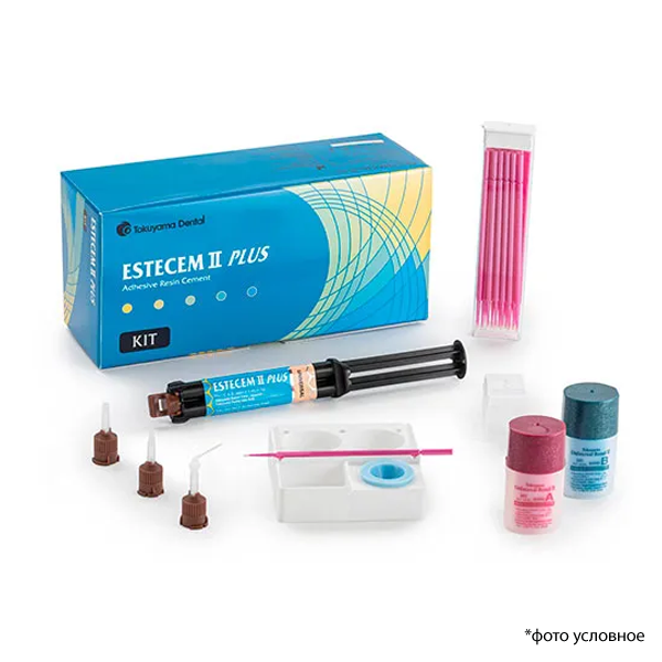Изображение Эстецем 2 плюс / ESTECEM II PLUS набор композитный цемент для фиксации двойного отверждения цвет универсальный