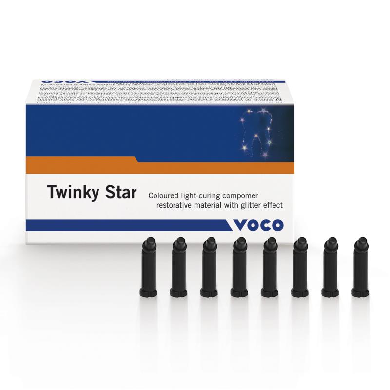 Изображение Twinky Star цветной композит с эффектом блесток, ежевичный, капсулы 0,25гр х 25шт
