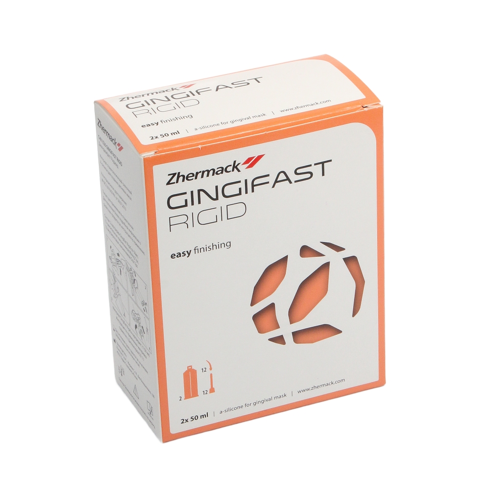 Изображение Gingifast Rigid десневая маска А-силикон, 2х50мл (без лака) 3 из 3