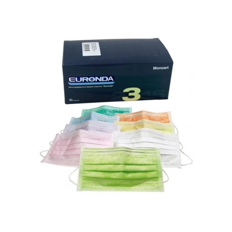 Изображение Маски медицинские лицевые защитные Euronda Monoart (50 шт.) 1 из 1
