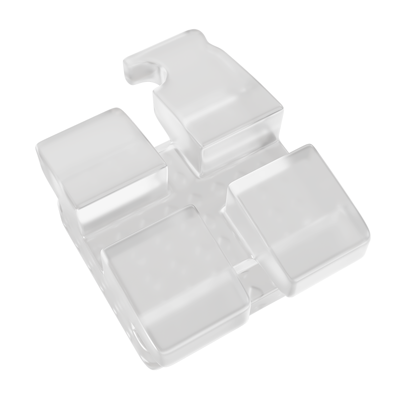 Изображение Брекеты керамические Ceramic Brackets MBT .022 с крючками на 3,4,5, лигатурные, 20 шт.