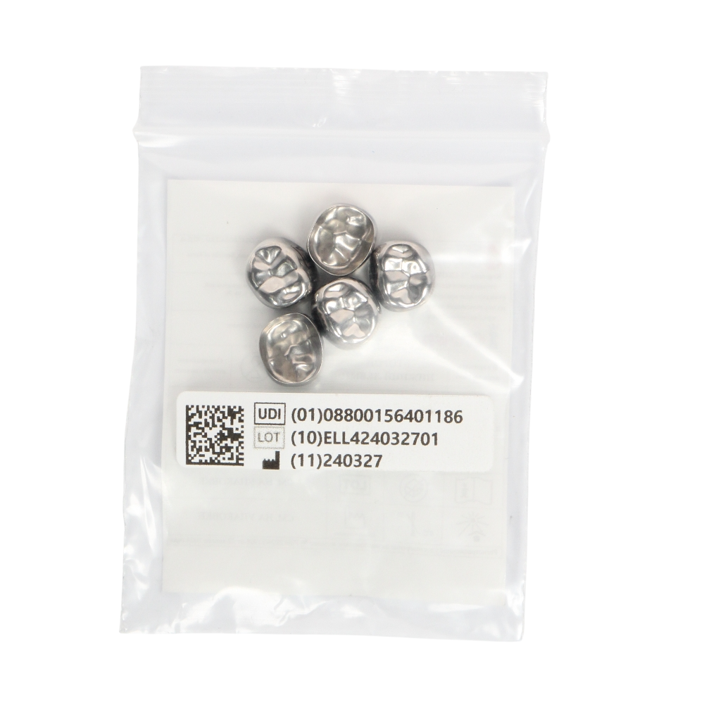 Изображение Детские коронки I CROWN ELL-4 второй нижний левый, нержавеющая сталь, 5шт