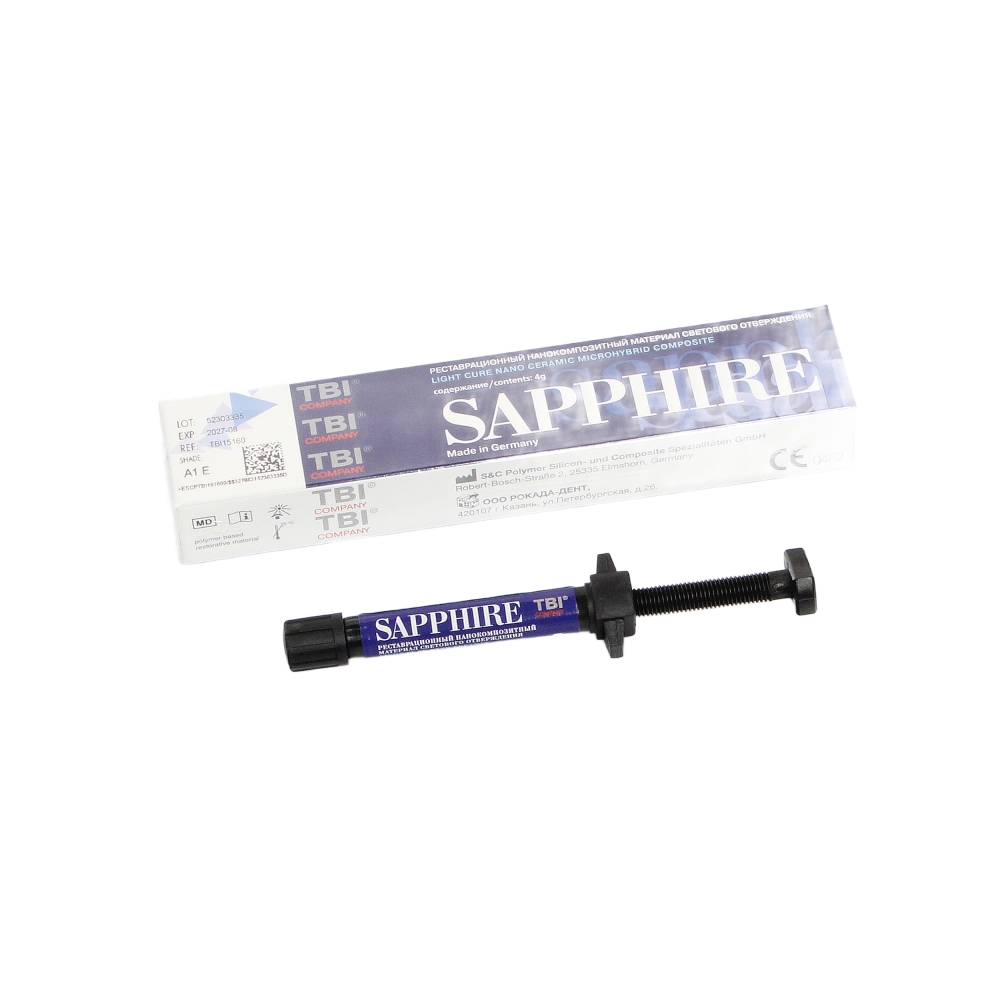 Изображение Sapphire N цвет А1E, светоотверждаемый нанокомпозит, шприц, 4гр 3 из 4