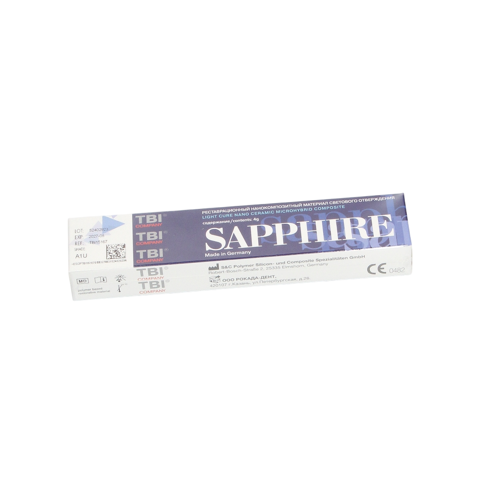 Изображение Sapphire N цвет А1U, светоотверждаемый нанокомпозит, шприц 4 гр 4 из 4