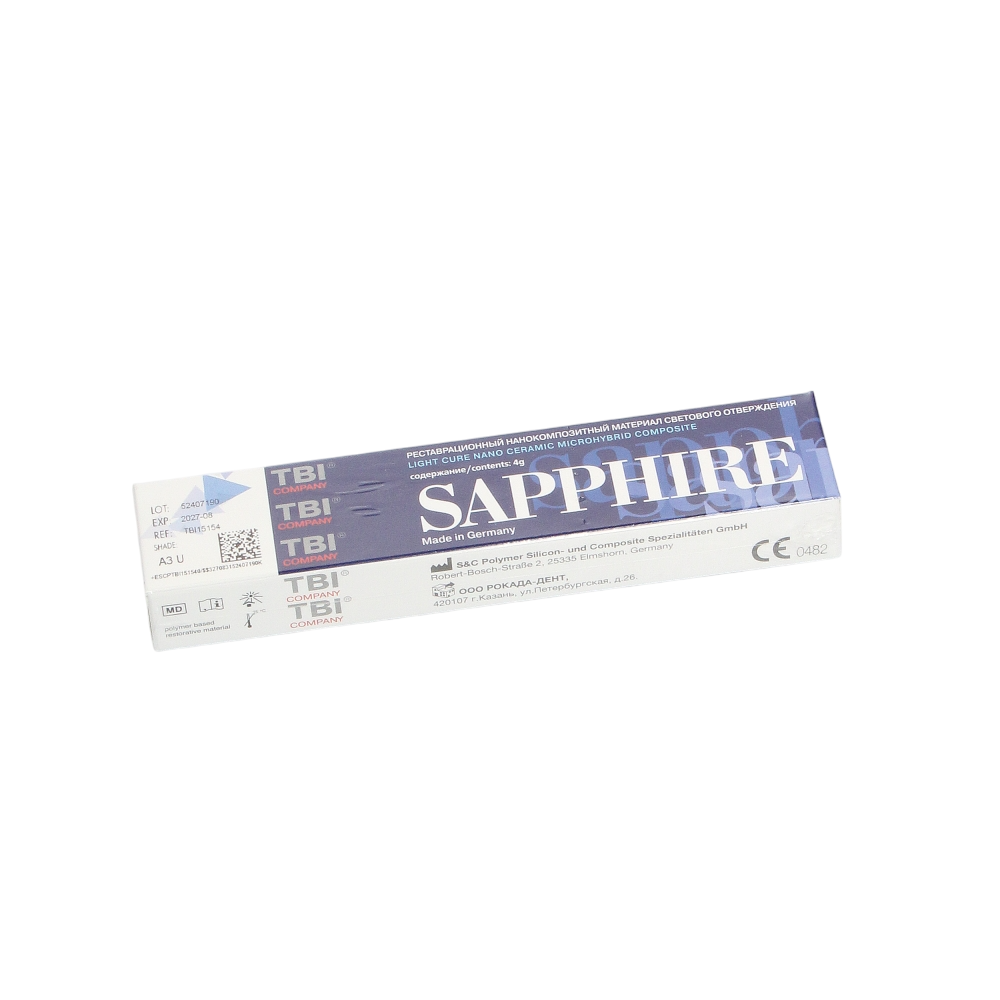 Изображение Sapphire N цвет А3U, светоотверждаемый нанокомпозит, шприц 4 гр 3 из 4