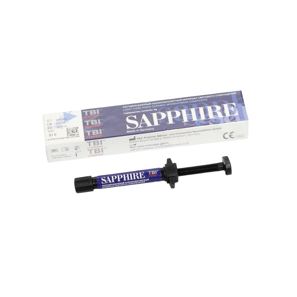 Изображение Sapphire N цвет В1E, нанокопозит светоотверждаемый, шприц 4 гр 4 из 4