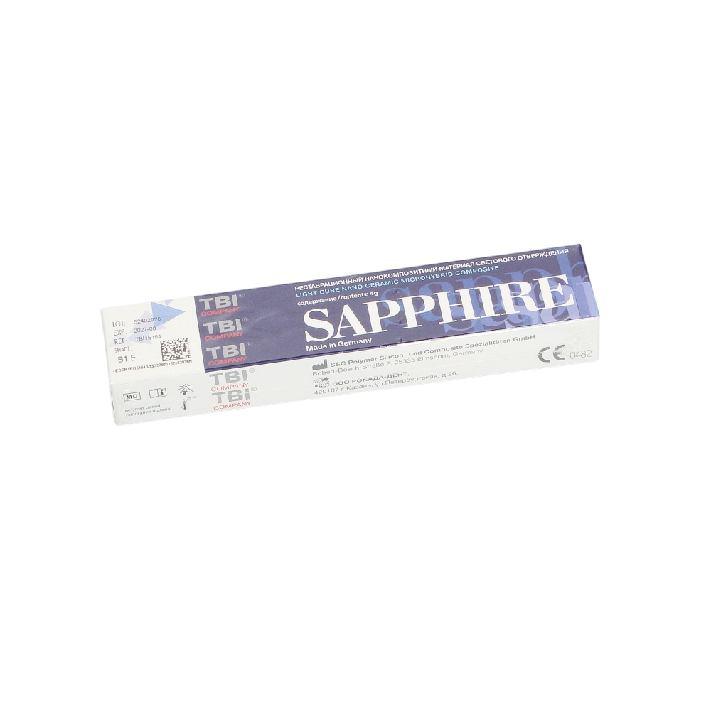 Изображение Sapphire N цвет В1E, нанокопозит светоотверждаемый, шприц 4 гр 3 из 4
