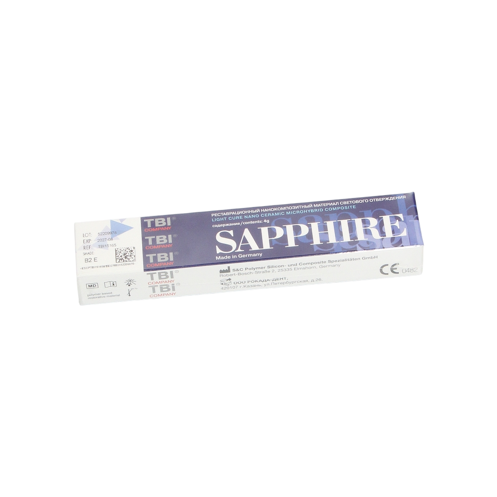Изображение Sapphire N цвет В2E, нанокомпозит светоотверждаемый, шприц 4 гр 3 из 4