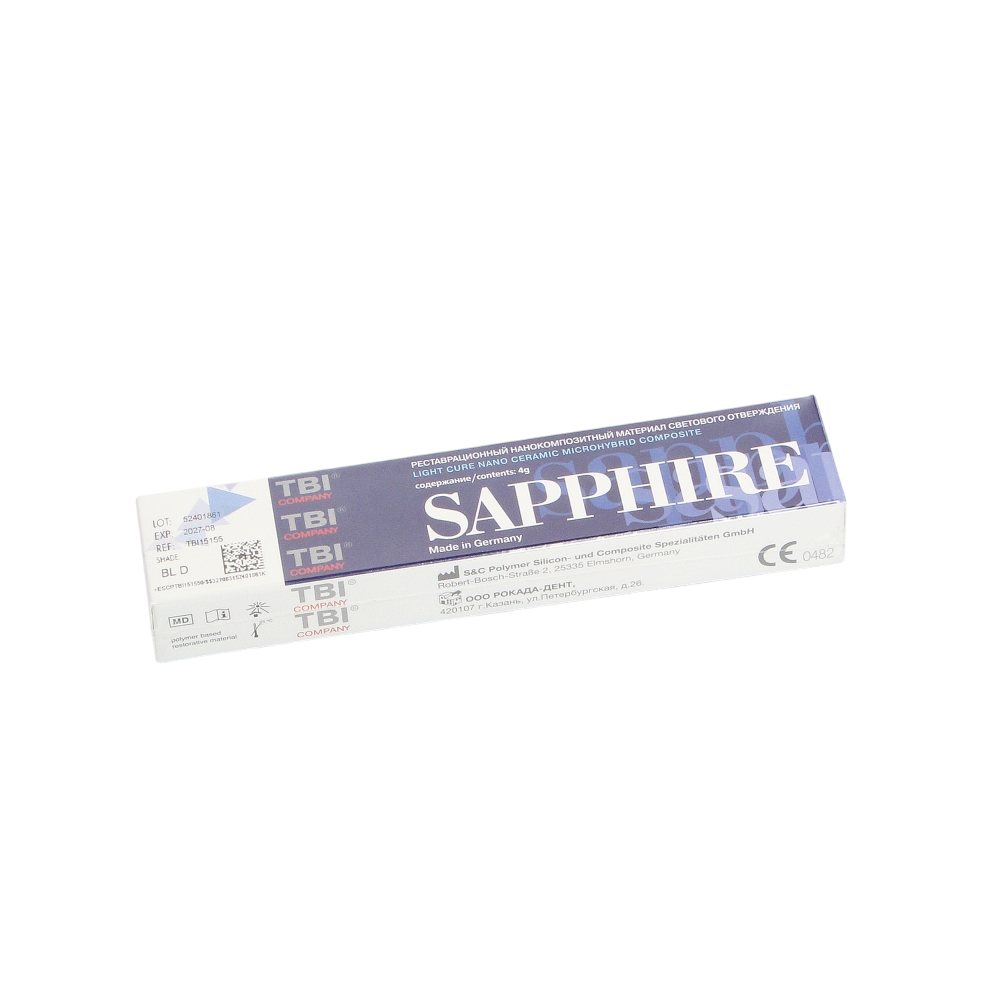 Изображение Sapphire N цвет BLD, нанокомпозит светоотверждаемый, шприц 4 гр 3 из 4