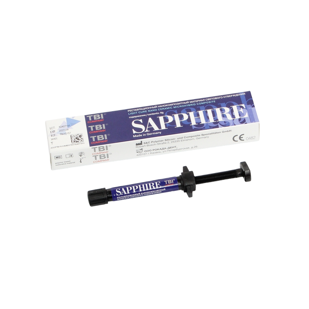 Изображение Sapphire N цвет T, нанокомпозит светоотверждаемый, шприц 4 гр 4 из 4
