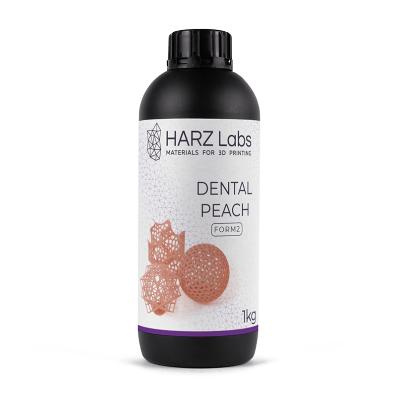 Изображение Материал для 3D-печати на основе полимеров Дентал Пич / Dental Peach Form2 (SLA/Form2)1000гр.+