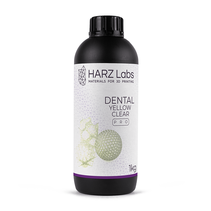 Изображение Фотополимер Dental yellow clear Pro (LCD/DLP) для 3D-печати на основе полимеров, 1000гр.