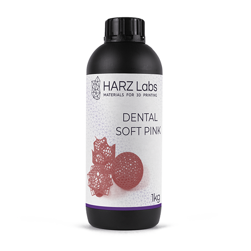 Изображение Dental Pink Soft (LCD/DLP) материал для 3D-печати на основе полимеров, 1000гр
