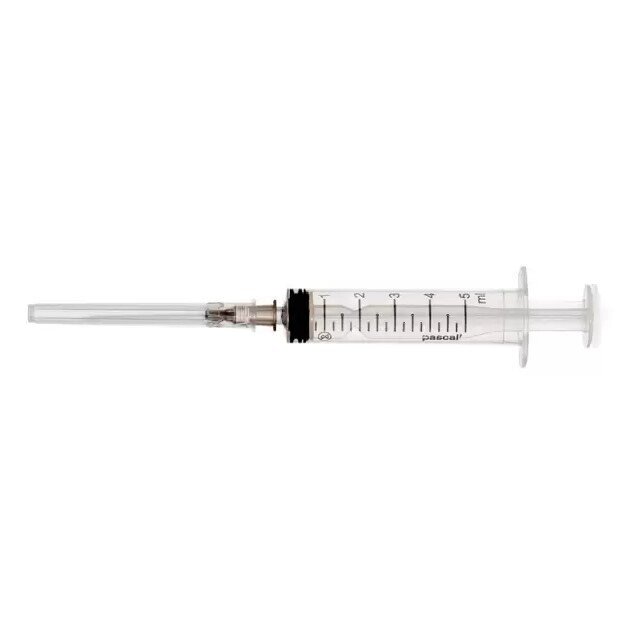 Изображение Шприц 3-х компонентный Паскаль с иглой 22G (0,7х40мм), 5мл, 1шт.