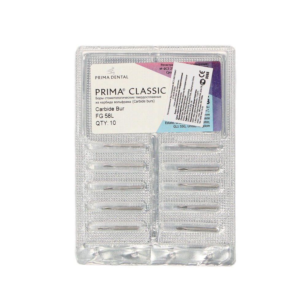 Изображение Боры ТВС Carbide burs 58L-FG цилиндрические, 10шт 2 из 2