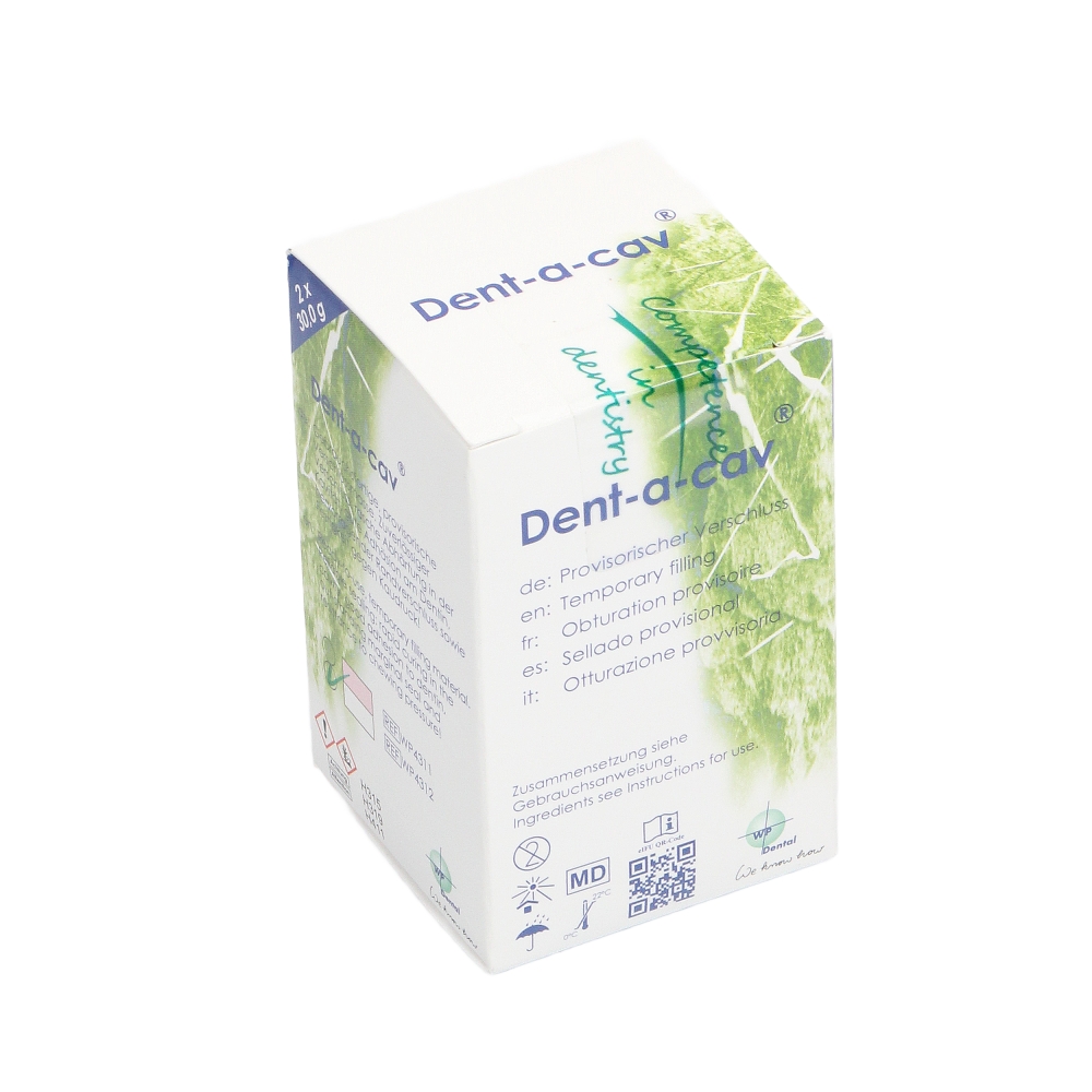 Изображение Цемент Dent-a-Cav для временных пломб, белый, паста 2х30гр 3 из 4