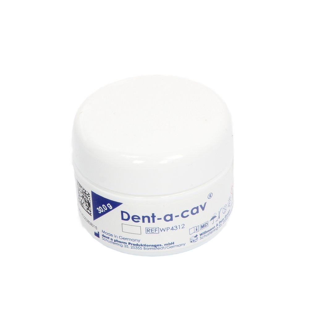 Изображение Цемент Dent-a-Cav для временных пломб, белый, паста 2х30гр 4 из 4
