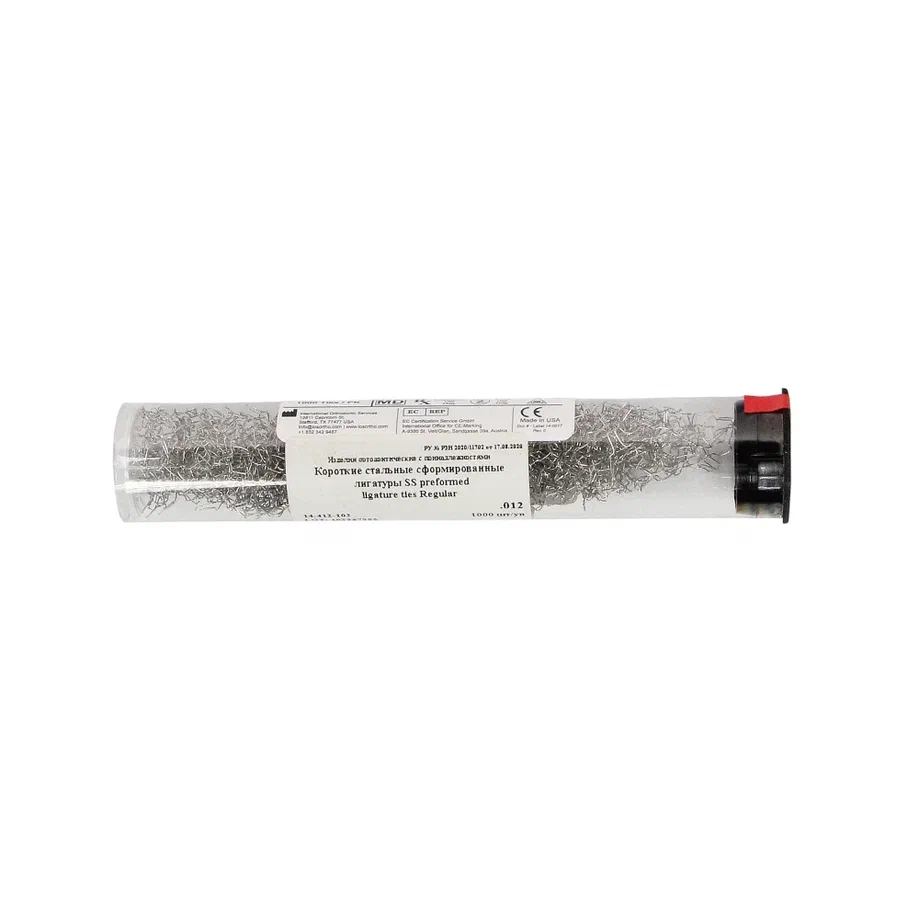 Изображение Лигатура короткая стальная сформированная SS preformed ligature ties Regular 012 14-412-103 2 из 2