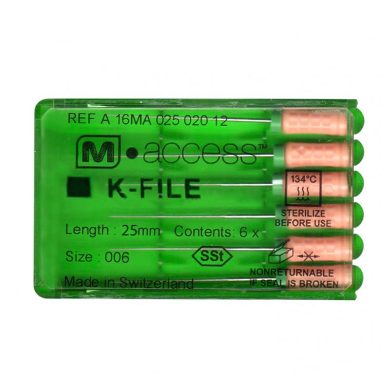 Изображение К-файлы / K-Files M-ACCESS 006/25мм 6шт Maillefer A12MA02500612 1 из 1