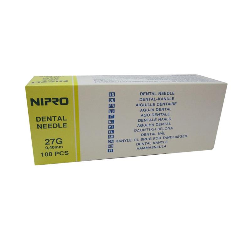 Изображение Иглы карпульные Nipro 27G 0,4мм х 35мм 1уп/ 100 шт евро, Япония 00000001626